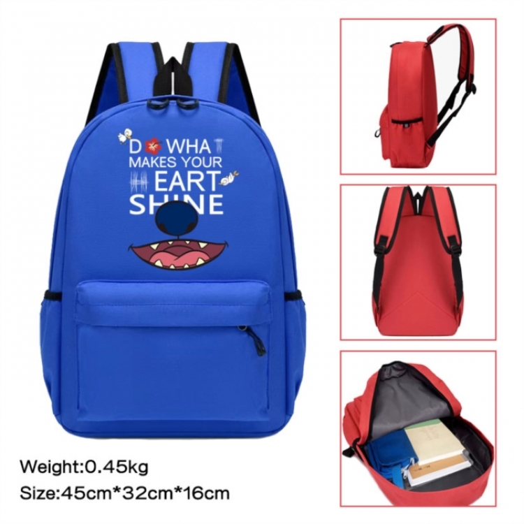 Lilo & Stitch Anime peripheral Oxford cloth color cartoon backpack 45x32x16cm