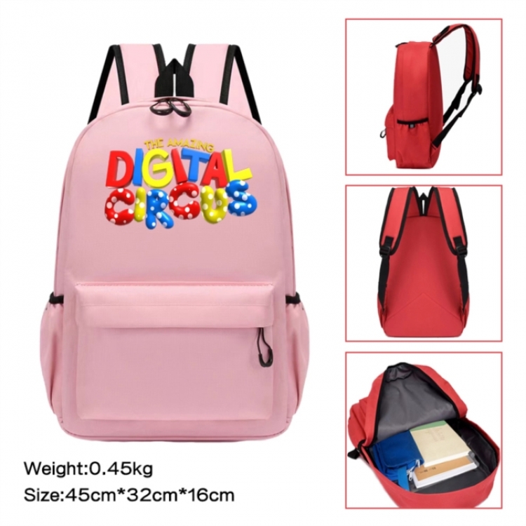 The Amazing Digital Circus Anime peripheral Oxford cloth color cartoon backpack 45x32x16cm