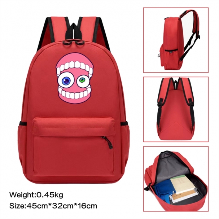 The Amazing Digital Circus Anime peripheral Oxford cloth color cartoon backpack 45x32x16cm