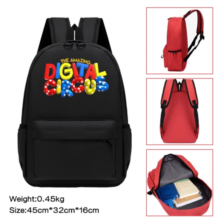 The Amazing Digital Circus Anime peripheral Oxford cloth color cartoon backpack 45x32x16cm