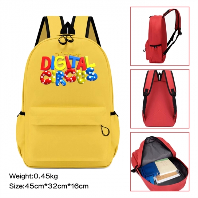 The Amazing Digital Circus Anime peripheral Oxford cloth color cartoon backpack 45x32x16cm