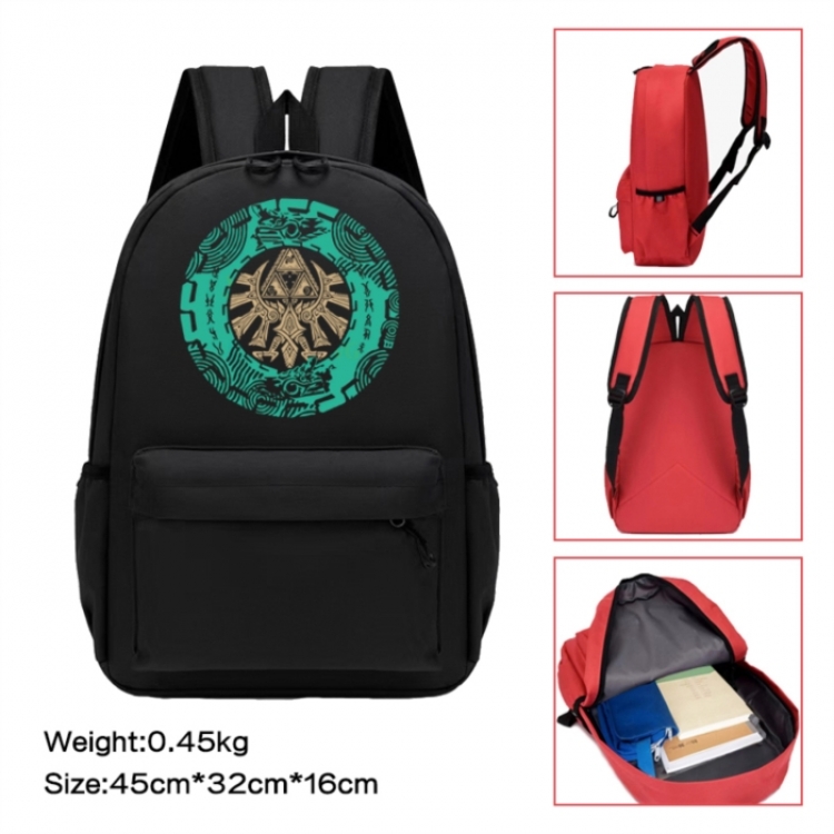 The Legend of Zelda Anime peripheral Oxford cloth color cartoon backpack 45x32x16cm