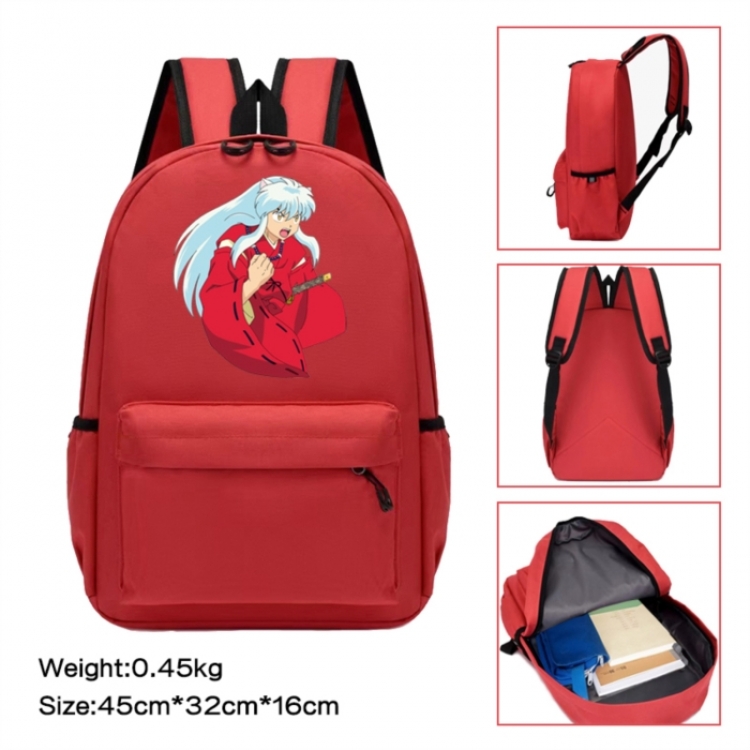 Inuyasha Anime peripheral Oxford cloth color cartoon backpack 45x32x16cm