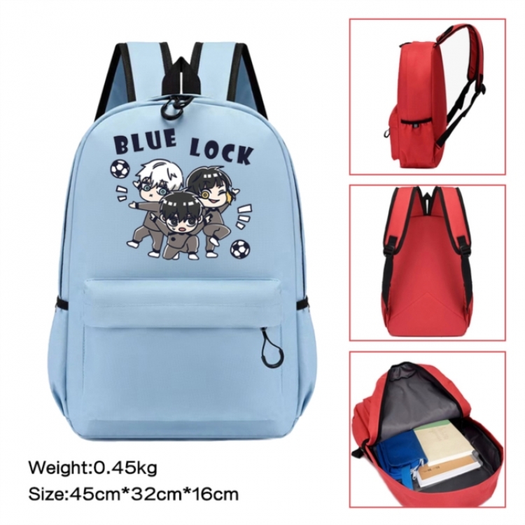 BLUE LOCK Anime peripheral Oxford cloth color cartoon backpack 45x32x16cm