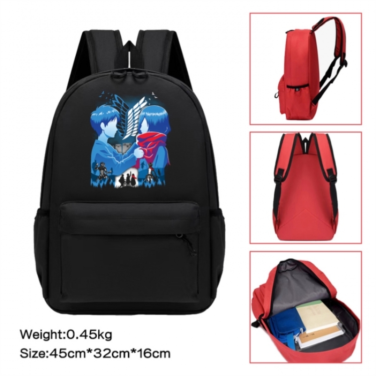 Shingeki no Kyojin Anime peripheral Oxford cloth color cartoon backpack 45x32x16cm