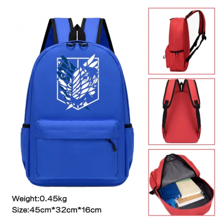 Shingeki no Kyojin Anime peripheral Oxford cloth color cartoon backpack 45x32x16cm