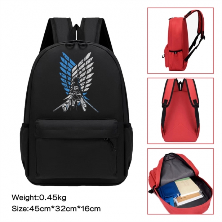 Shingeki no Kyojin Anime peripheral Oxford cloth color cartoon backpack 45x32x16cm
