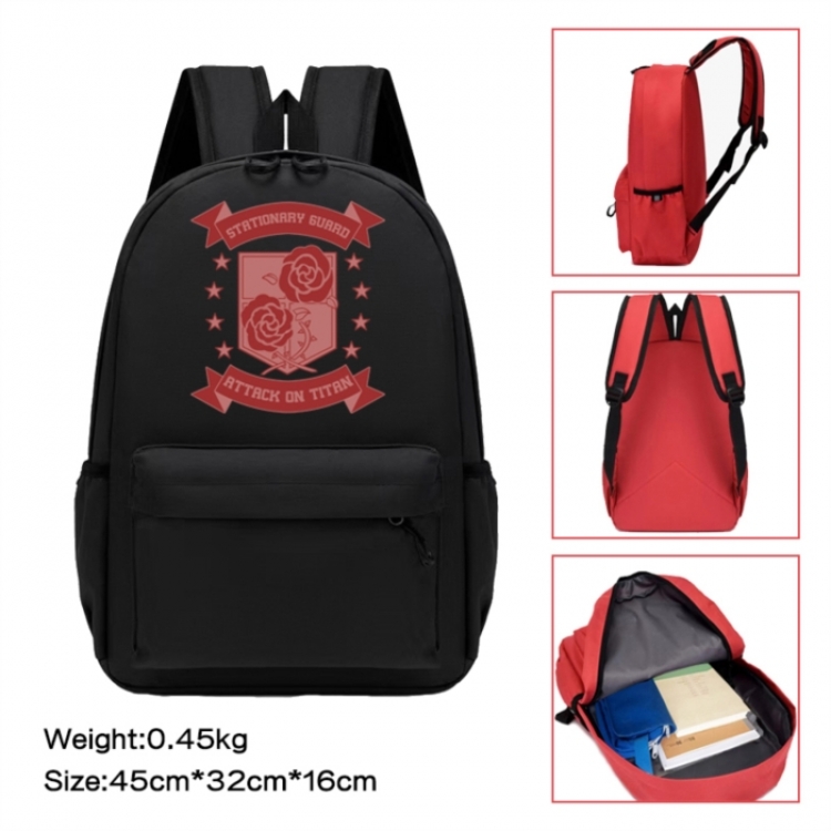 Shingeki no Kyojin Anime peripheral Oxford cloth color cartoon backpack 45x32x16cm