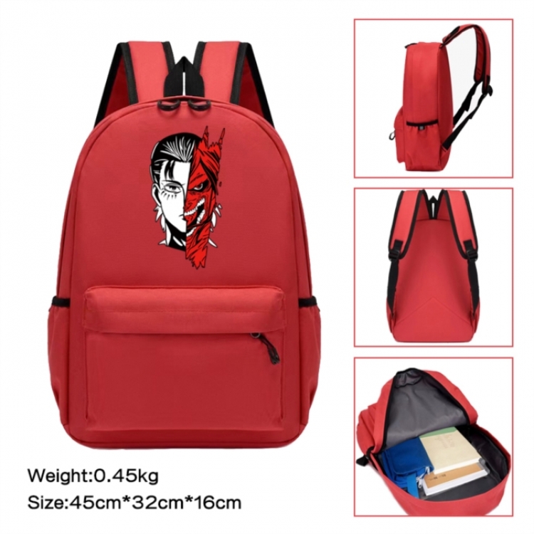 Shingeki no Kyojin Anime peripheral Oxford cloth color cartoon backpack 45x32x16cm