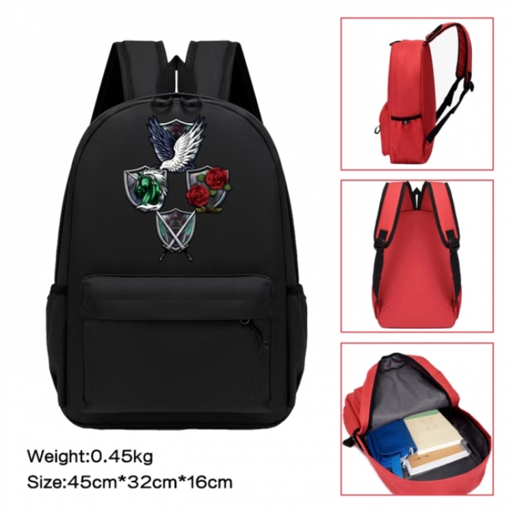 Shingeki no Kyojin Anime peripheral Oxford cloth color cartoon backpack 45x32x16cm