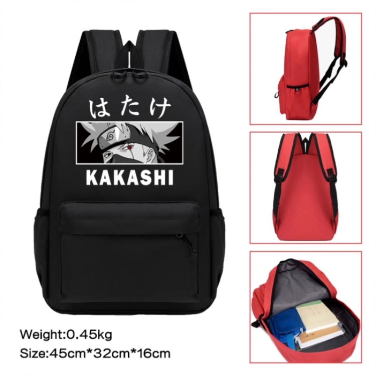 Naruto Anime peripheral Oxford cloth color cartoon backpack 45x32x16cm