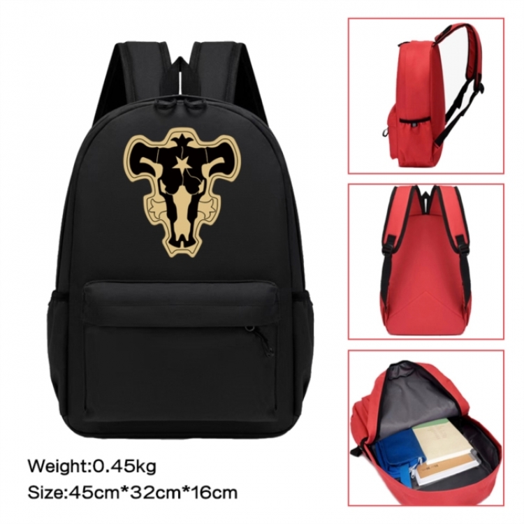 Black Clover Anime peripheral Oxford cloth color cartoon backpack 45x32x16cm