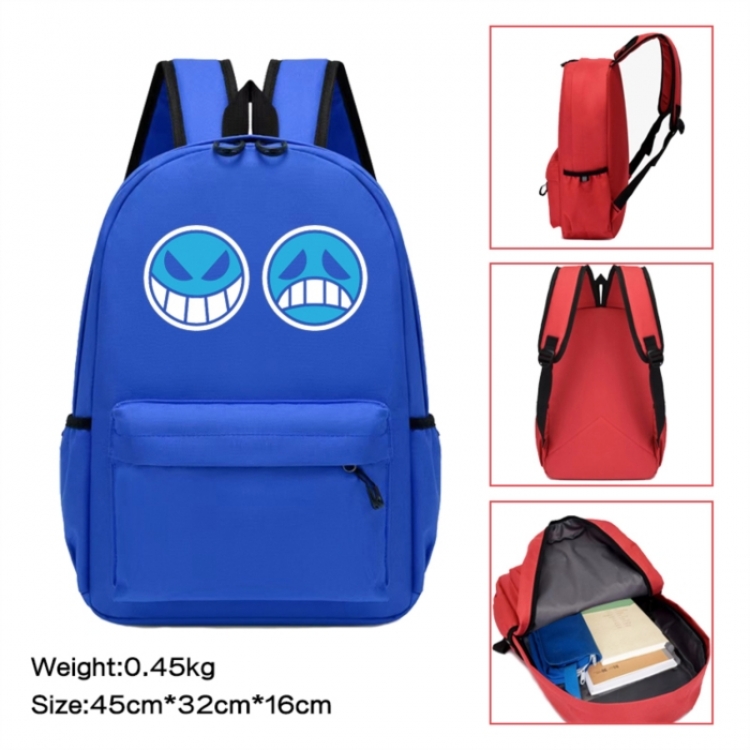 One Piece Anime peripheral Oxford cloth color cartoon backpack 45x32x16cm