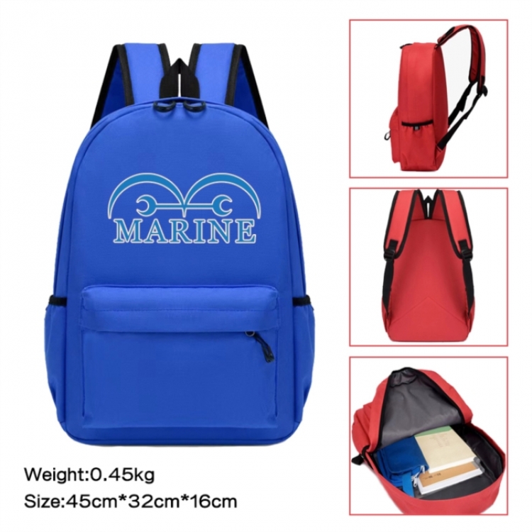 One Piece Anime peripheral Oxford cloth color cartoon backpack 45x32x16cm