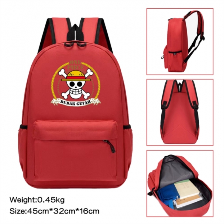 One Piece Anime peripheral Oxford cloth color cartoon backpack 45x32x16cm