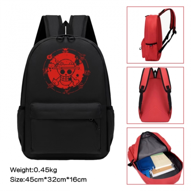 One Piece Anime peripheral Oxford cloth color cartoon backpack 45x32x16cm