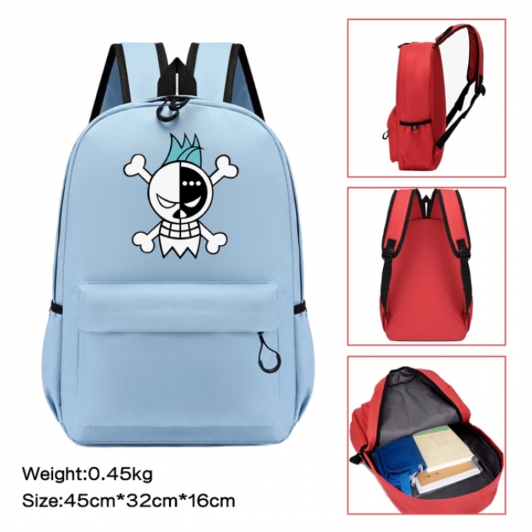 One Piece Anime peripheral Oxford cloth color cartoon backpack 45x32x16cm