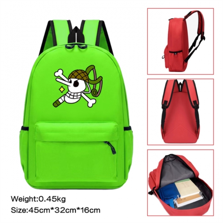 One Piece Anime peripheral Oxford cloth color cartoon backpack 45x32x16cm