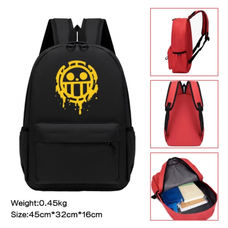 One Piece Anime peripheral Oxford cloth color cartoon backpack 45x32x16cm