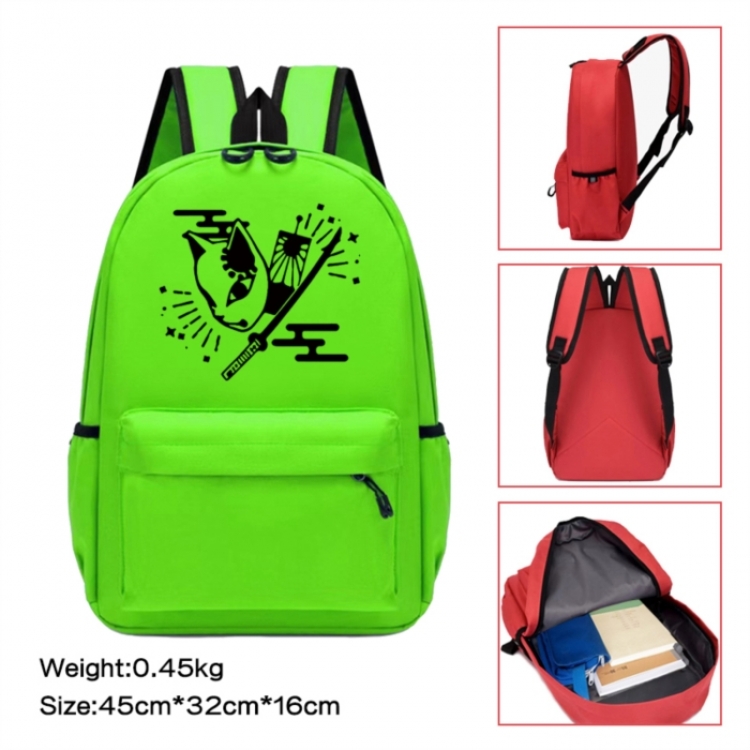 Demon Slayer Kimets Anime peripheral Oxford cloth color cartoon backpack 45x32x16cm