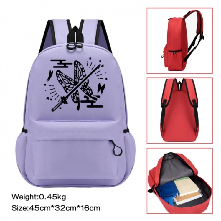 Demon Slayer Kimets Anime peripheral Oxford cloth color cartoon backpack 45x32x16cm