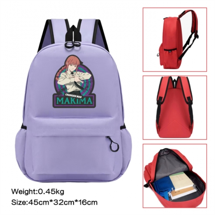 Chainsaw man Anime peripheral Oxford cloth color cartoon backpack 45x32x16cm