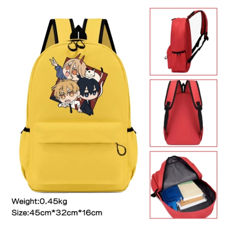 Chainsaw man Anime peripheral Oxford cloth color cartoon backpack 45x32x16cm