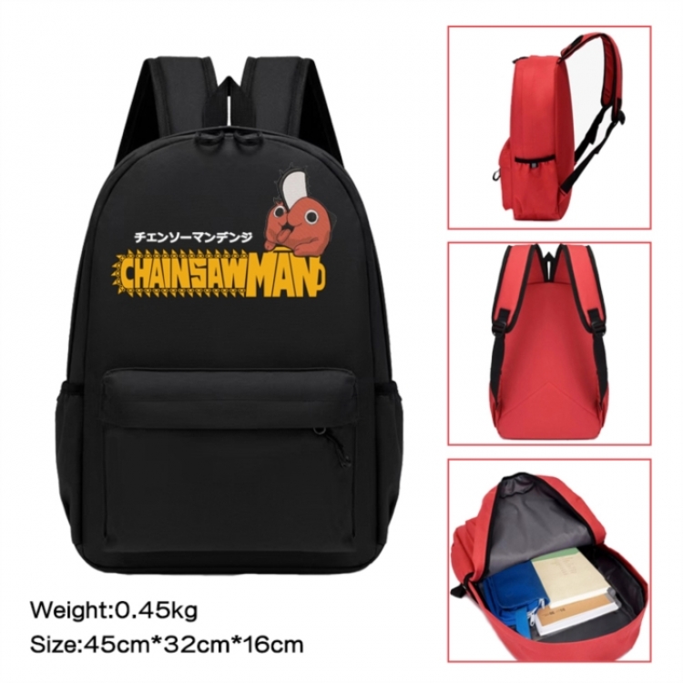 Chainsaw man Anime peripheral Oxford cloth color cartoon backpack 45x32x16cm