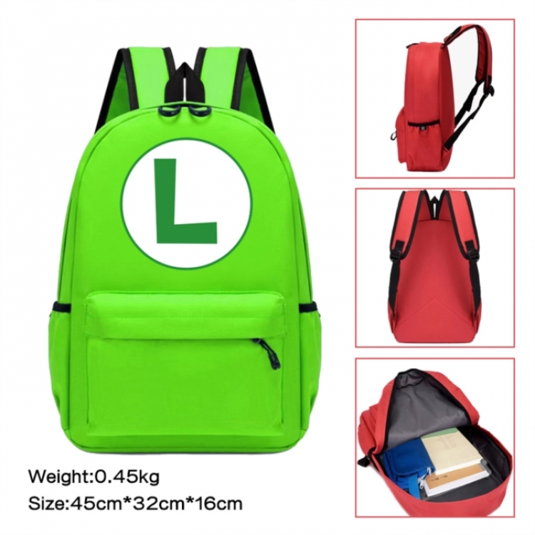 Super Mario Anime peripheral Oxford cloth color cartoon backpack 45x32x16cm