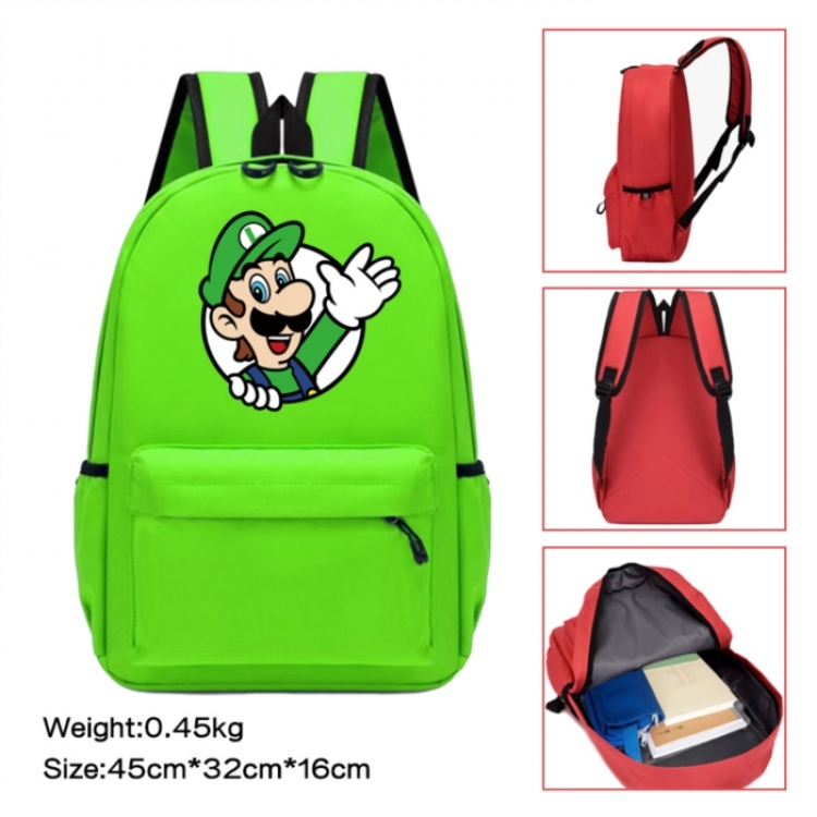 Super Mario Anime peripheral Oxford cloth color cartoon backpack 45x32x16cm