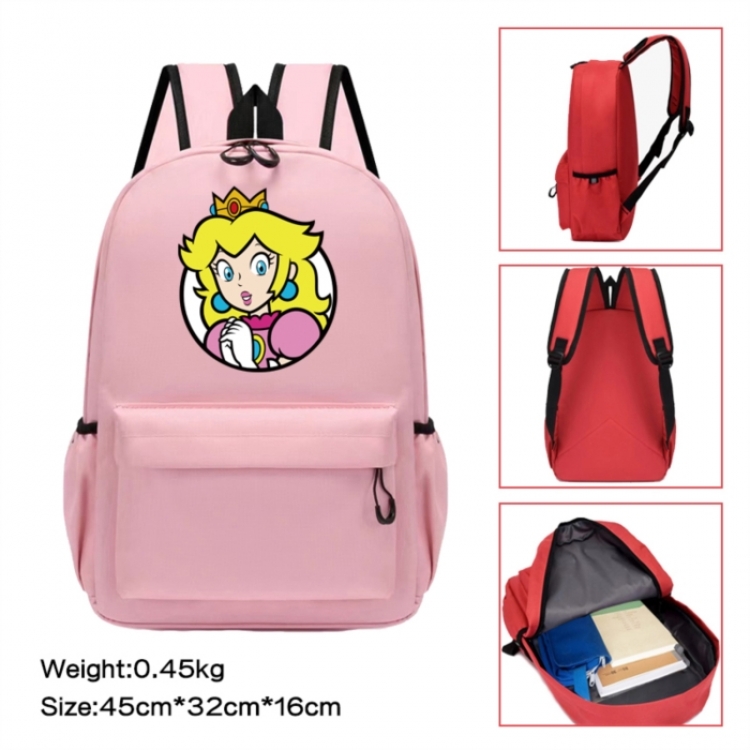 Super Mario Anime peripheral Oxford cloth color cartoon backpack 45x32x16cm