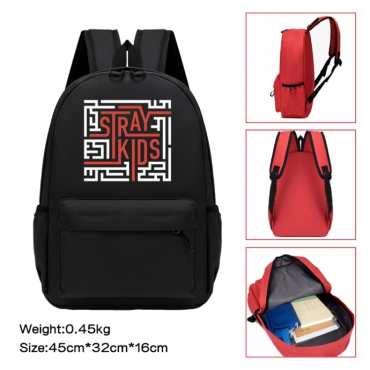 straykids Anime peripheral Oxford cloth color cartoon backpack 45x32x16cm