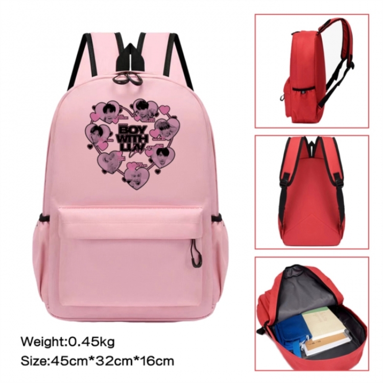 BTS Anime peripheral Oxford cloth color cartoon backpack 45x32x16cm