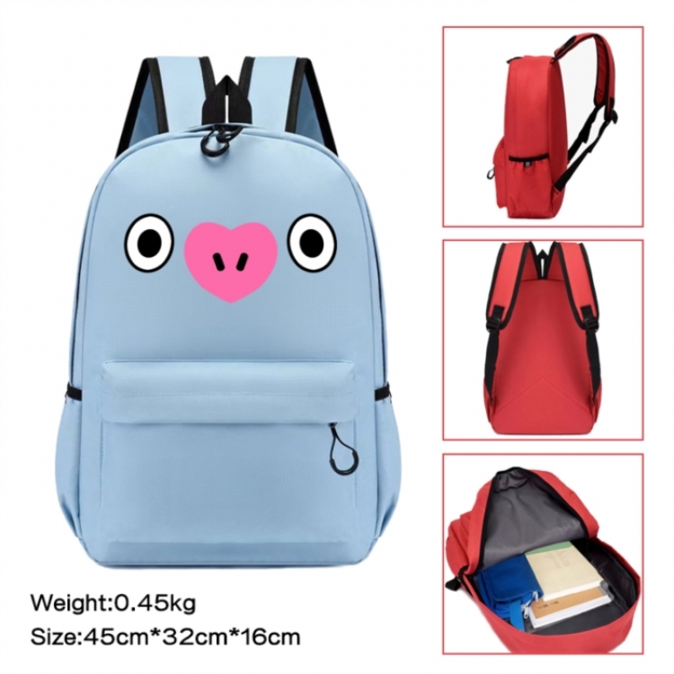 BTS Anime peripheral Oxford cloth color cartoon backpack 45x32x16cm