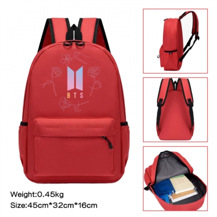 BTS Anime peripheral Oxford cloth color cartoon backpack 45x32x16cm