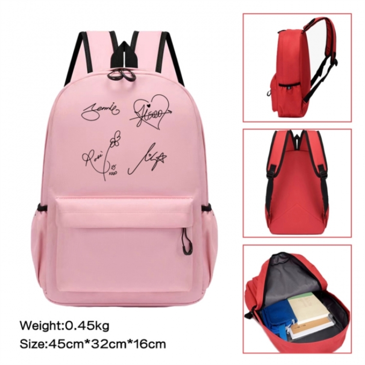 BLACK PINK Anime peripheral Oxford cloth color cartoon backpack 45x32x16cm