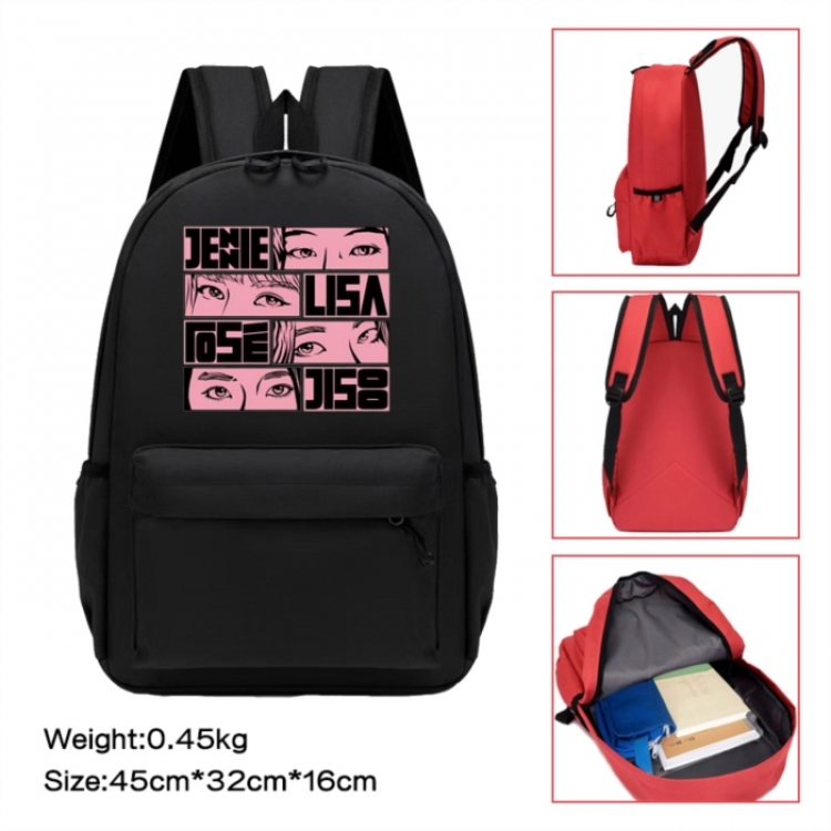 BLACK PINK Anime peripheral Oxford cloth color cartoon backpack 45x32x16cm