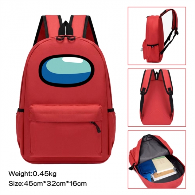 Among us Anime peripheral Oxford cloth color cartoon backpack 45x32x16cm