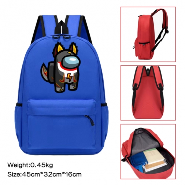 Among us Anime peripheral Oxford cloth color cartoon backpack 45x32x16cm