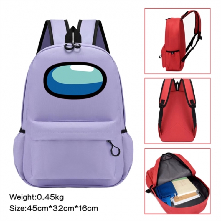 Among us Anime peripheral Oxford cloth color cartoon backpack 45x32x16cm