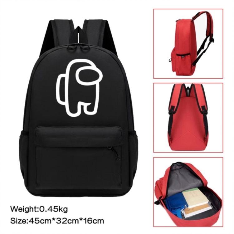 Among us Anime peripheral Oxford cloth color cartoon backpack 45x32x16cm