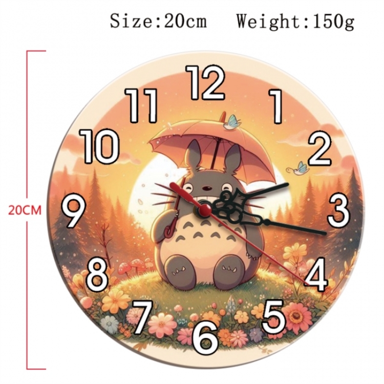 TOTORO Anime print alarm clock wall clock personality packaging diameter 20cm
