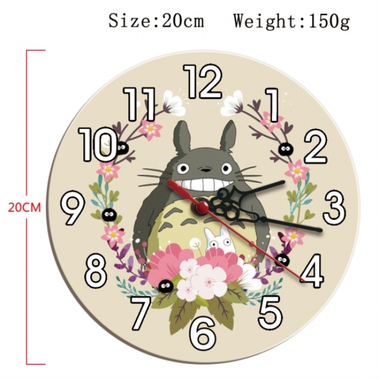 TOTORO Anime print alarm clock wall clock personality clock packaging size 25X25X4cm