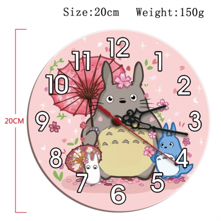 TOTORO Anime print alarm clock wall clock personality clock packaging size 25X25X4cm