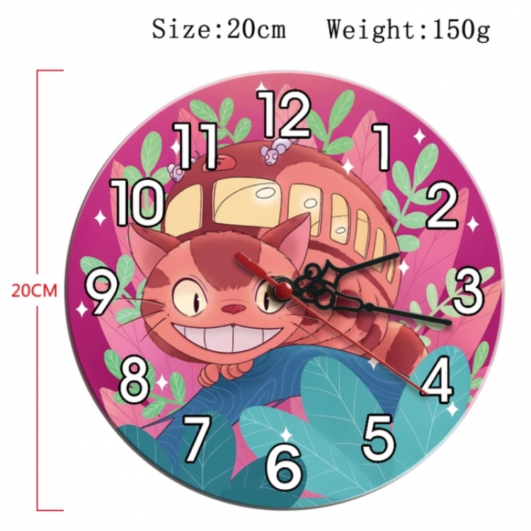 TOTORO Anime print alarm clock wall clock personality clock packaging size 25X25X4cm