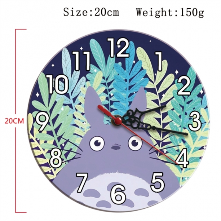 TOTORO Anime print alarm clock wall clock personality clock packaging size 25X25X4cm