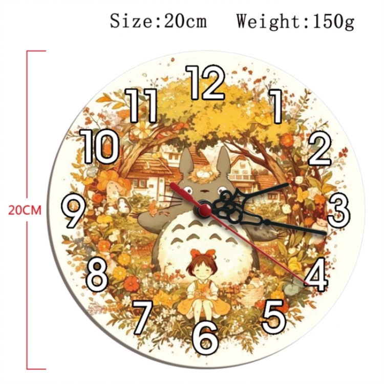 TOTORO Anime print alarm clock wall clock personality clock packaging size 25X25X4cm