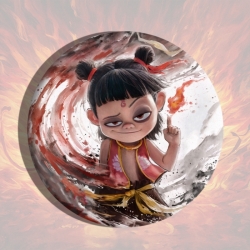 Nezha Anime tinplate brooch ba...