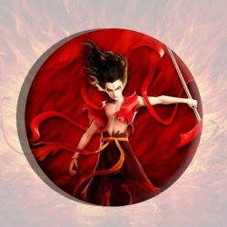 Nezha Anime tinplate brooch ba...