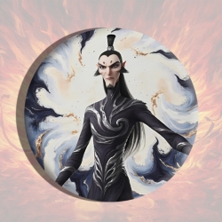 Nezha Anime tinplate brooch ba...